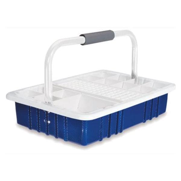 Marketlab Phlebotomy Tray 16.5x11.5x9.5" 60 Place Blue Each - 1895-BL