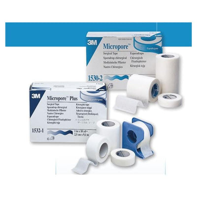 3M Medical Products Tape Micropore Plus Paper 1"x3.5 White 400/Ca - 1532SS-1