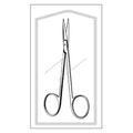 Sklar Instruments Scissors Iris Econo 3-1/2" Sharp/Sharp Smooth Straight SS Disposable 50/Ca - 96-2497