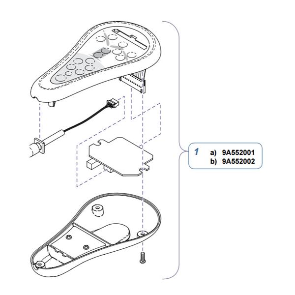 Midmark Corporation Hand Control Assembly Field Installed For 630 Power Procedure Table Each - 9A552001