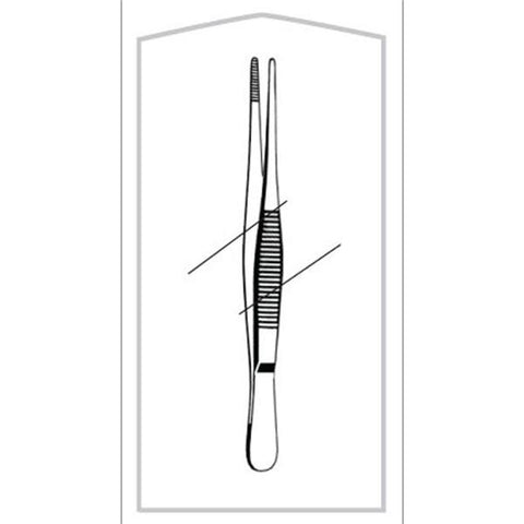 Sklar Instruments Forcep Dressing Econo 5-1/2" Blunt Straight Stainless Steel Disposable 25/Bx - 96-2670