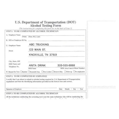 AlcoPro DOT Alcohol Test Form Each - 371