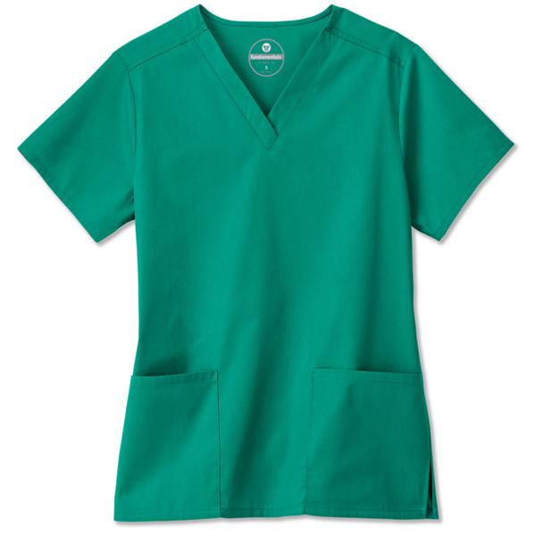 White Swan Uniform, Inc. Shirt Scrub Womens Medium Hunter Green Each - 14700-034-M