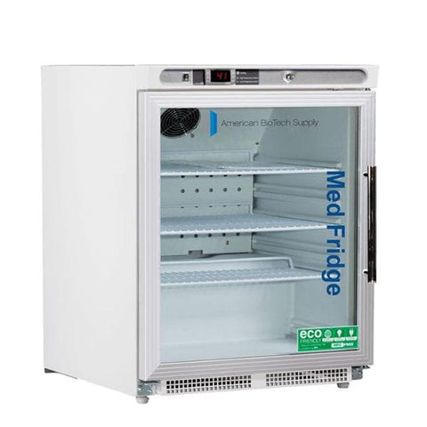 American BioTech Supply(ABS) Refrigerator Pharmaceutical/Vaccine Premier 4.6cf Gls Dr 2 to 8C Cycl Dfrst Each - PH-ABT-HC-UCBI-0404G-LH