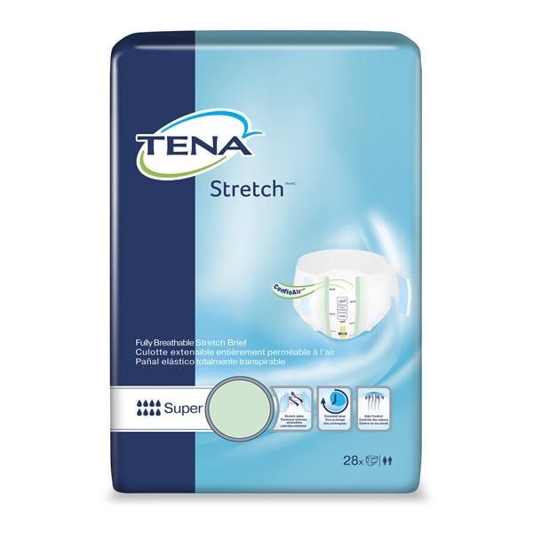 SCA Incontinence Brief Tena Stretch Adult Unisex Md/Reg 33-52" Super Odor Guard White 56/Ca - 67902