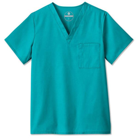 White Swan Uniform, Inc. Shirt Scrub Fundamentals 14900 Unisex Small Teal Each - 14900-017-S