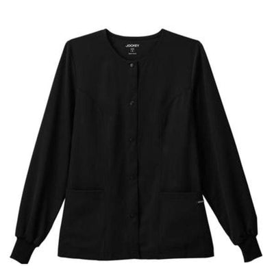 Jockey (TM) Scrubs Jacket Warm-Up 72% Polyester / 21% Rayon / 7% Spandex Jockey W Blk Md 2Pckt Each - 2356-015-M