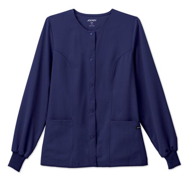 Jockey (TM) Scrubs Jacket Warm-Up 72% Polyester / 21% Rayon / 7% Spandex Jockey W NwNvy XL 2Pckt Each - 2356-054-XL