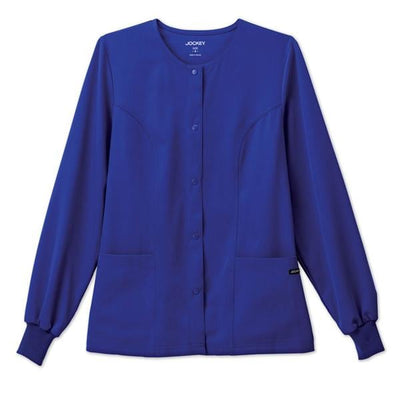 Jockey (TM) Scrubs Jacket Warm-Up Poly/Ryn/Spndx Jockey W GlxyBlu Sm 2Pckt Each - 2356-1031-S