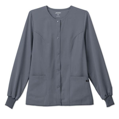 Jockey (TM) Scrubs Jacket Warm-Up 72% Polyester / 21% Rayon / 7% Spandex Jockey W Pwtr Sm 2Pckt Each - 2356-1054-S