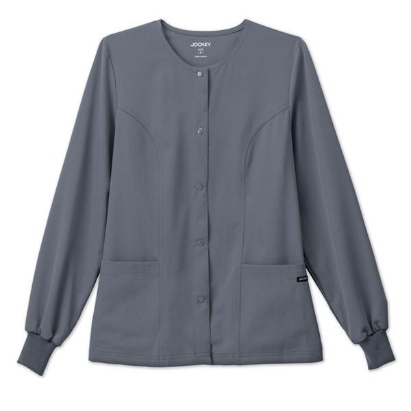 Jockey (TM) Scrubs Jacket Warm-Up 72% Polyester / 21% Rayon / 7% Spandex Jockey W Pwtr XS 2Pckt Each - 23561054-XS
