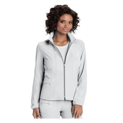 HeartSoul Jacket Warm-Up 95% Polyester / 5% Spandex Fine Dobby HeartSoul Womens Wht Md Each - 20310-WHIH-M