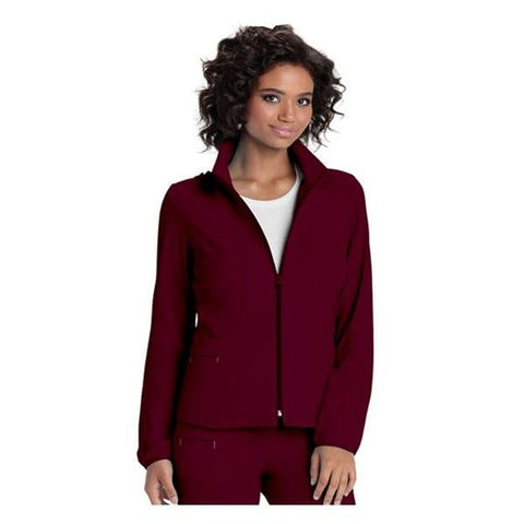 HeartSoul Jacket Warm-Up 95% Polyester / 5% Spandex Fine Dobby HeartSoul Womens Wine XL Each - 20310-WINHXL