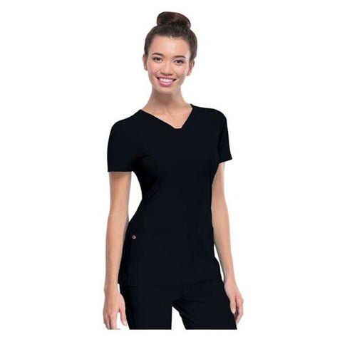 HeartSoul Shirt Scrub HeartSoul 20710 Medium Black Each - 20710-BCKH-M