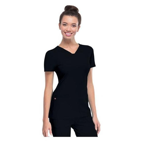 HeartSoul Shirt Scrub HeartSoul 20710 Womens X-Large Black Each - 20710-BCKHXL