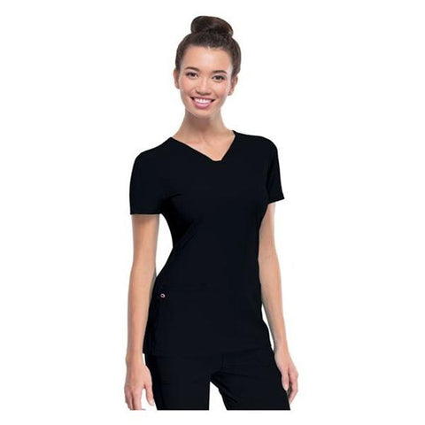 HeartSoul Shirt Scrub HeartSoul 20710 Womens X-Small Black Each - 20710-BCKHXS