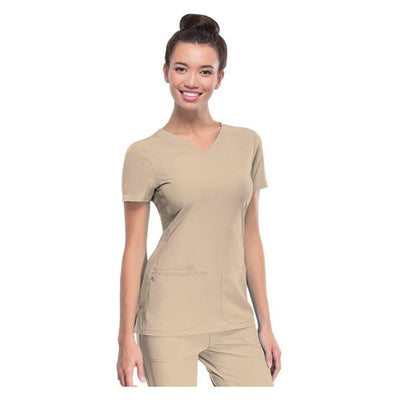 HeartSoul Shirt Scrub HeartSoul 20710 Womens Medium Khaki Each - 20710-KHAH-M