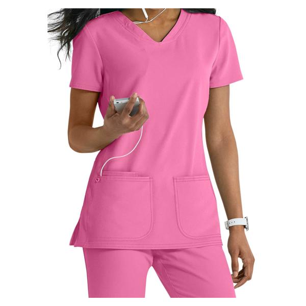 HeartSoul Shirt Scrub HeartSoul 20710 Medium Pink Each - 20710-PNKH-M