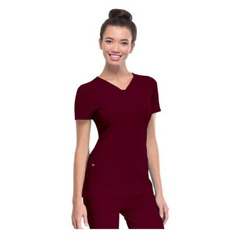 HeartSoul Shirt Scrub HeartSoul 20710 Womens X-Large Wine Each - 20710-WINHXL