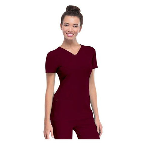 HeartSoul Shirt Scrub HeartSoul 20710 Womens X-Small Wine Each - 20710-WINHXS