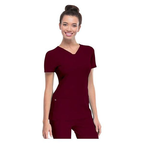 HeartSoul Shirt Scrub HeartSoul 20710 Womens 3X Large Wine Each - 20710-WINH3X