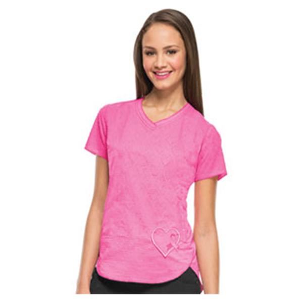 HeartSoul Scrub Top 100% Cotton HeartSoul Pink X-Large Each - 20976PNKHXL