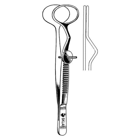 Sklar Instruments Forcep Tissue Francis 3-3/4" 1 Side Fenestrated Smooth Straight SS Each - 66-1255