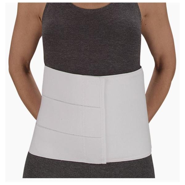 Deroyal Industries Inc Binder Support Adult Abdominal Elastic Four Panel White Size 12" Medium/Large Each - 13652067