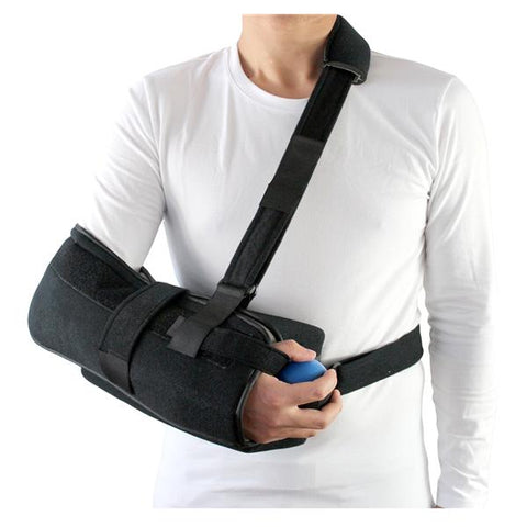 Elite Sling Abduction Shoulder Terrycloth 12-13" Black Size Large Universal Each - Orthopaedics, Inc - 33026