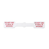 Health Care Logistics Seal Tamper Indicator 3-1/2x1/2" White/Red 1000/Rl - 8001