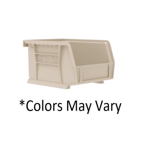 Akro Bin Storage AkroBins 5-3/8x4-1/8x3" Stone Polymer With Label Holder 24/Case - Mils - 30210STONE