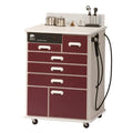 MTI Cabinet Mobile ENT Treatment Custom 2 Door/5 Drawer 25x33.5" Shadow Each - TC100AS
