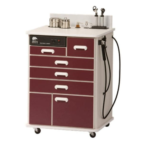 MTI Cabinet Mobile ENT Treatment Custom 2 Door/5 Drawer 25x33.5" Shadow Each - TC100AS