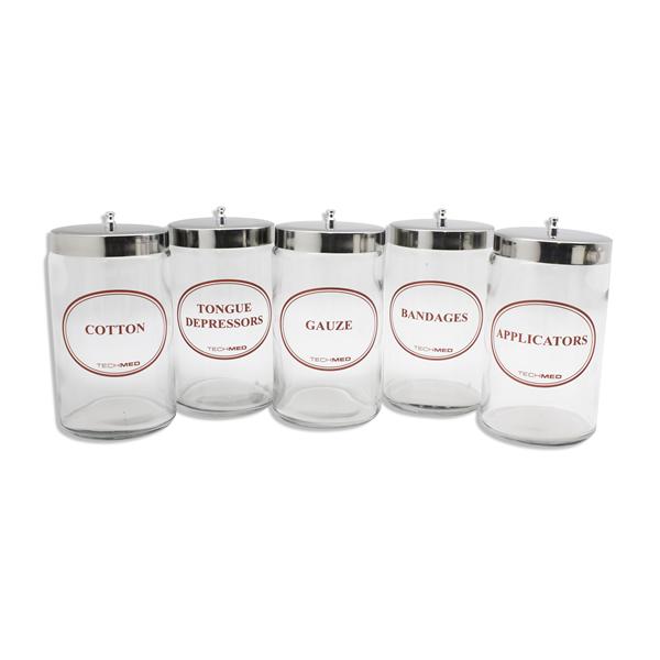 Dukal Corporation Jar Sundry 7x4-1/4" Red Glass 5/Pk - 4009