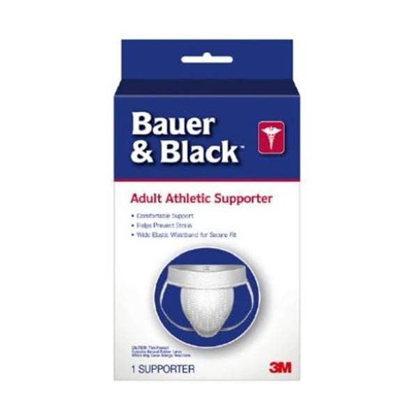 3M Consumer Health Care Supporter Athletic Bauer & Black Grn Cotton/Polyester White Size Large 39-44" Each, 48 Each/CA - 202636
