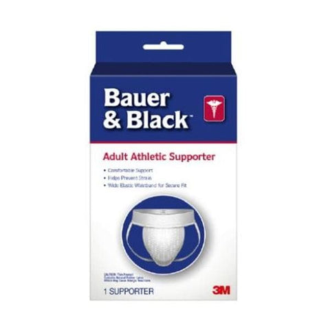 3M Consumer Health Care Supporter Athletic Bauer & Black Grn Cotton/Polyester White Size Large 39-44" Each, 48 Each/CA - 202636