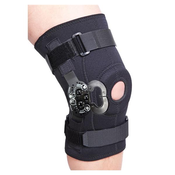 Elite Wrap Support ROM Adult Knee Black Size Large Universal Each - Orthopaedics, Inc - K50026