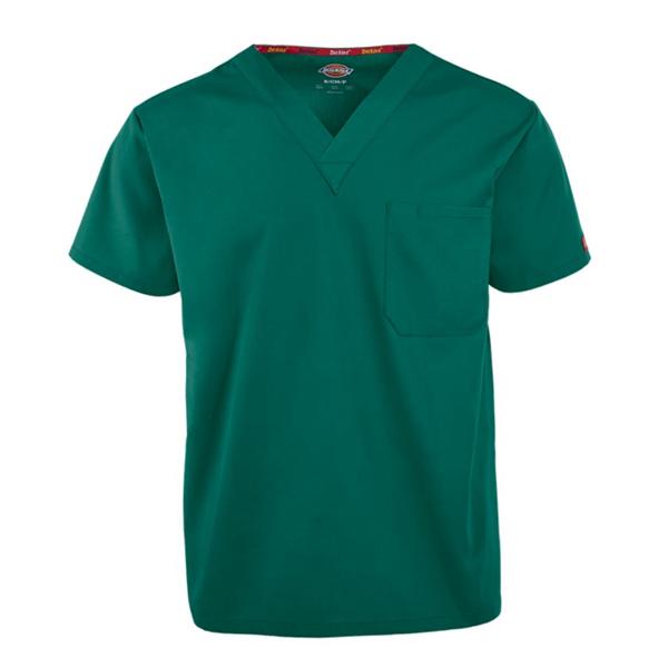 Dickies Shirt Scrub Dickies 83706 3X Large Hunter Green Each - 83706-HUWZ-3X