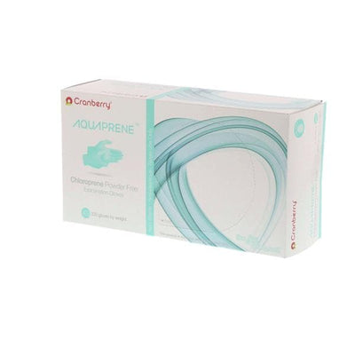 Cranberry USA, Inc Gloves Chloroprene AquaPrene Latex-Free Powder-Free X-Small NS Aqua 200/Bx, 10 BX/CA - CR3025