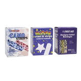 Dukal Corporation Bandage Plastic Stat Strip 3/4x3" Assorted Designer 1200/Ca - 15611