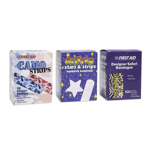 Dukal Corporation Bandage Plastic Stat Strip 3/4x3" Assorted Designer 1200/Ca - 15611