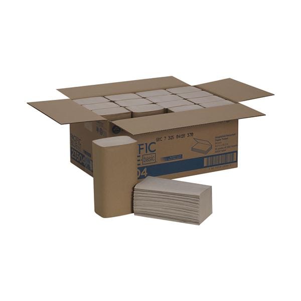Strauss Paper Co, Inc Towel Pacific Blue Basic Single Fold Brown 9.25 in x 10.25 in 4000/Ca - 23504