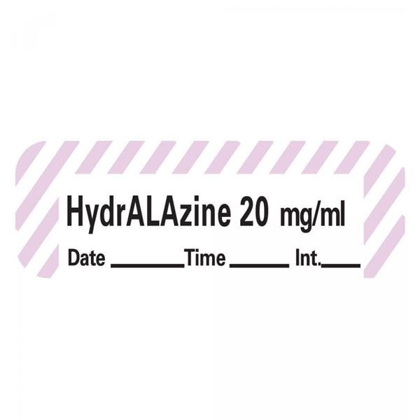 TimeMed a Div of PDC Label Anesthesia HydrALAzine 20 mg/ml Each - ANS-118D20