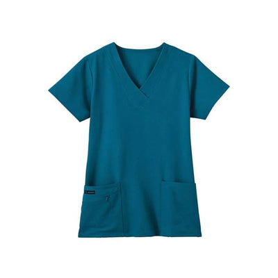 Jockey (TM) Scrubs Shirt Scrub Jockey 2206 X-Small Caribbean Blue Each - 2206-080-XS