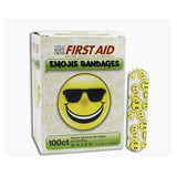 Dukal Corporation Bandage Adhesive Plastic 3/4x3" Emoji 100/Bx, 12 BX/CA - 15606