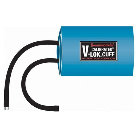 W A Baum Co Inc Cuff & Inflation Bag Blood Pressure Calibrated V-Lok 25-35cm Adult Arm Blue Eachch - 0661-1880