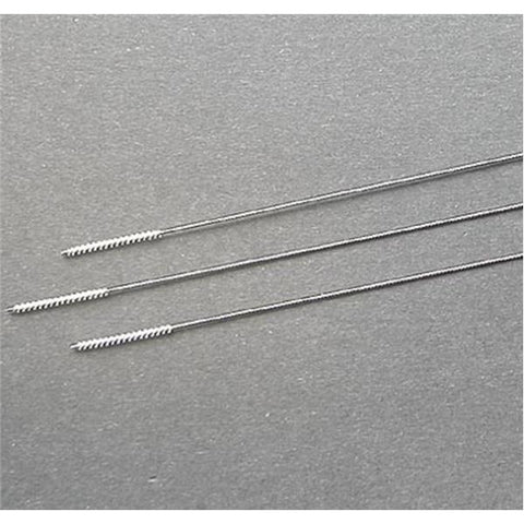 Sklar Instruments Brush Suction Tube Cleaning Stainless Steel 8" Nylon Bristle Disposable 3/Pk - 10-1405