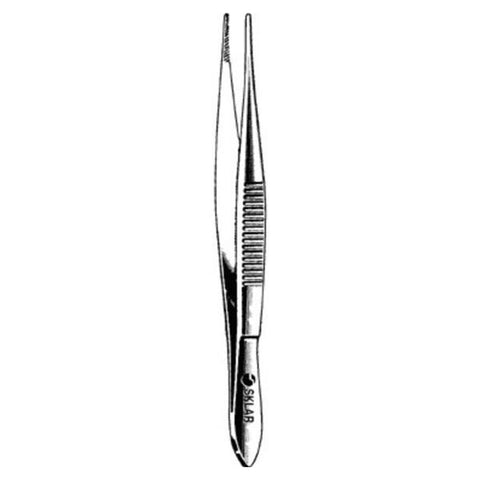 Sklar Instruments Forcep Dressing 4" Cross Serrated Straight Stainless Steel Reusable Each - 66-6268