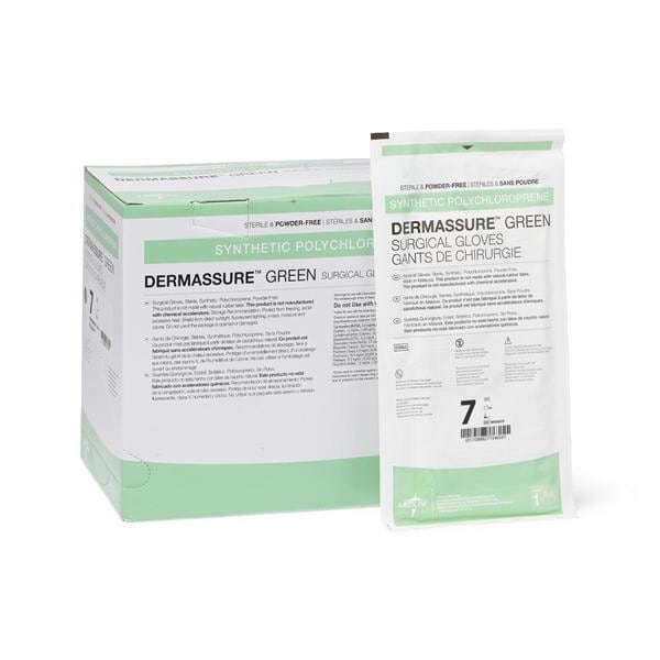 Medline Industries Inc Gloves Surgical DermAssure Powder-Free Neoprene LF 7 Strl Dark Green 200Pr/Ca - MSG6570