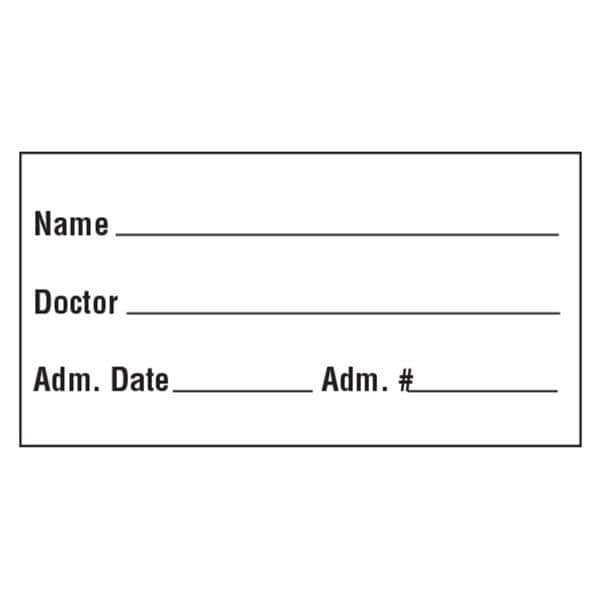 Shamrock Scientific Spec Label Bed Identification English 1000/Bx - SN-1200